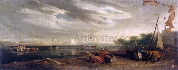  John Varley A River Landscape on the Thames - Art Print
