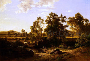  Joseph Quinaux A River Landscape With A Mill - Art Print
