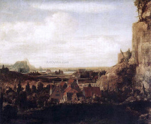  Hercules Seghers River Valley with a Group of Houses - Art Print
