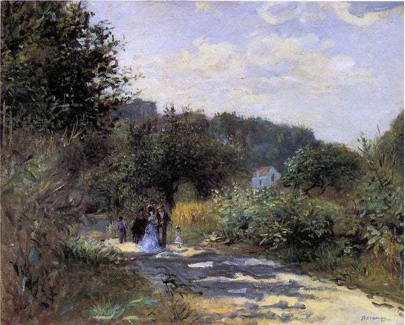  Pierre Auguste Renoir A Road in Louveciennes - Art Print