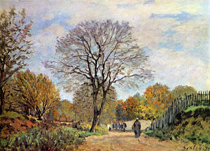  Alfred Sisley A Road in Seine-et-Marne - Art Print