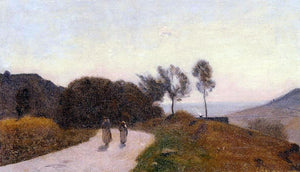  Jean-Baptiste-Camille Corot A Road in the Countryside, Near Lake Leman - Art Print