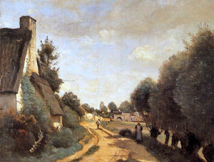  Jean-Baptiste-Camille Corot A Road near Arras - Art Print