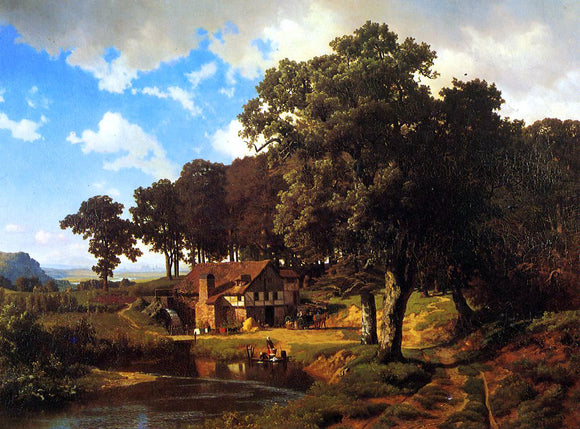  Albert Bierstadt Rustic Mill - Art Print