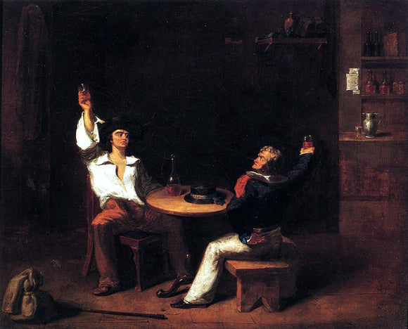  George H Comegys A Sailor of the U.S.S. Constitution, Toasting a New Recruit in a Saloon - Art Print