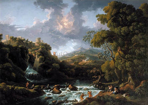  Jan Frans Van Bloemen A Scene in the Roman Campagna - Art Print
