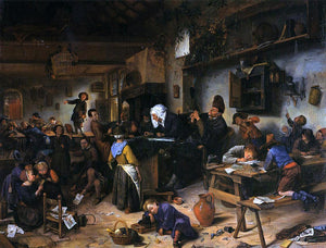  Jan Steen A School for Boys and Girls - Art Print