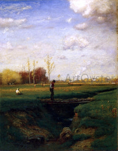  George Inness A Short Cut, Watchung Station, N.J. - Art Print