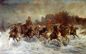  Adolf Baumgartner-Stoiloff A Siberian Gold Convoy - Art Print