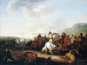  Palamedes Palamedesz A Skirmish Between Cavalry and Infantry - Art Print