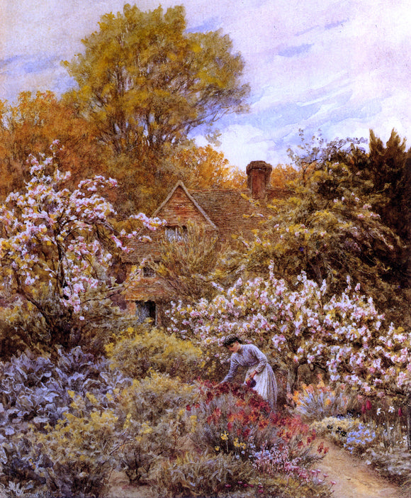  Helen Allingham A Spring Garden - Art Print