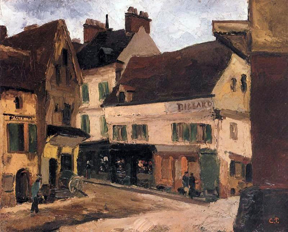  Camille Pissarro A Square in La Roche-Guyon - Art Print