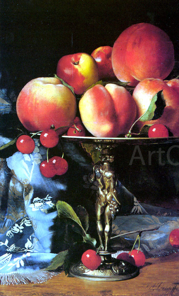  Blaise Alexandre Desgoffe A Still Life with Peaches, Plums and Cherries - Art Print