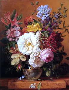  Dirk Jan Hendrik Joosten A Still Life With Roses, Forget-Me-Nots, Columbines And Cornflowers - Art Print