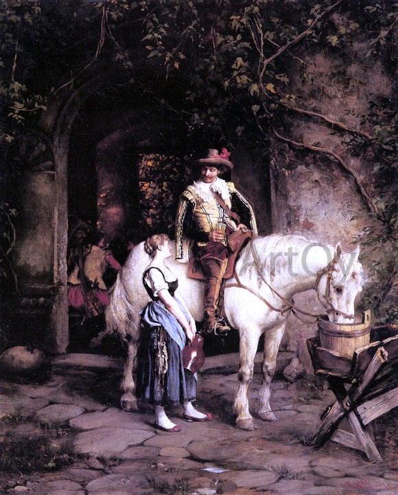  Emil Rau A Stop at the Tavern - Art Print
