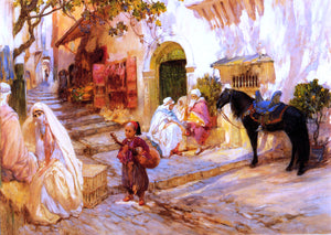  Frederick Arthur Bridgman A Street in Algeria - Art Print