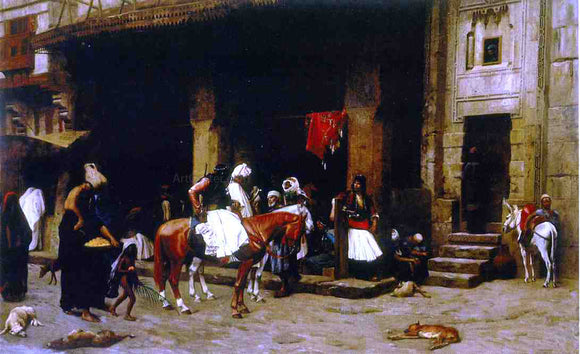  Jean-Leon Gerome A Street in Cairo - Art Print