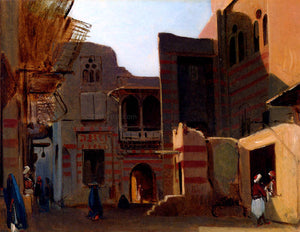  Jean-Baptiste-Adolphe Gibert A Street In Old Cairo - Art Print