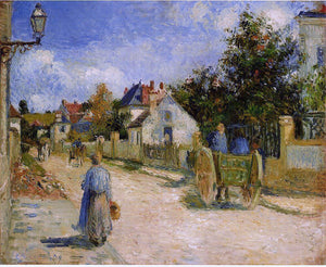  Camille Pissarro A Street in Pontoise - Art Print