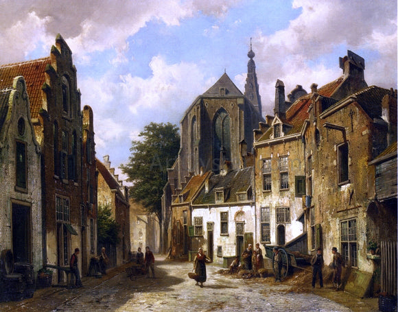  Willem Koekkoek A Street Scene in Holland - Art Print