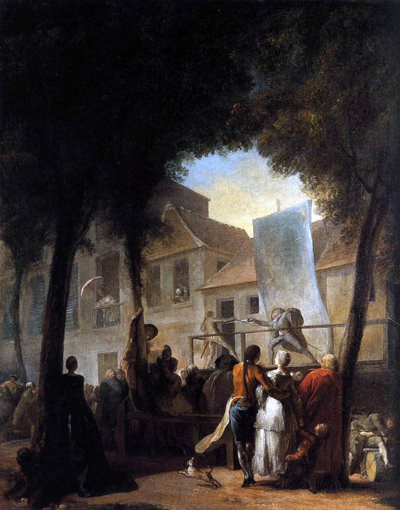  Gabriel De Saint-Aubin Street Show in Paris (La Parade du Boulevard) - Art Print