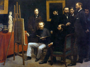  Henri Fantin-Latour A Studio on the Batignolles - Art Print