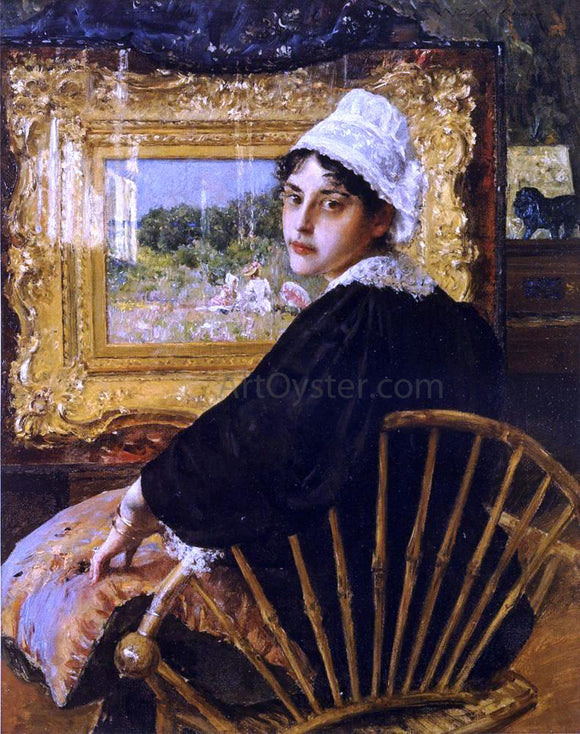  William Merritt Chase A Study (also known as The Artist's Wife) - Art Print