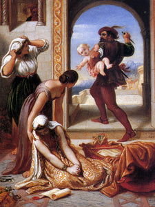  Charles West Cope A Study for a Fresco in the House of Lords - Art Print