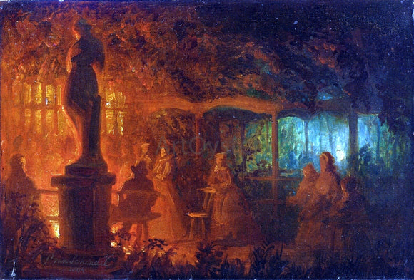  Petrus Van Schendel A Study for 'Soiree de feux de Bengale au Vaux-Hall, Parc de Bruxelles' - Art Print
