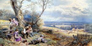  Myles Birket Foster A Sure and Steady Aim - Art Print