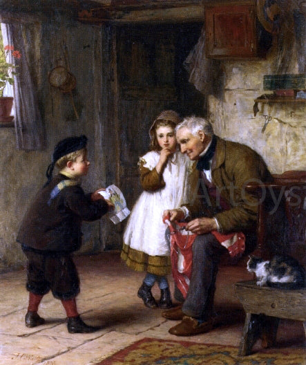  James Clarke Waite A Surprise for Grandfather - Art Print