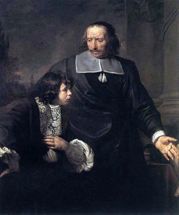  Claude Lefebvre A Teacher and his Pupil - Art Print