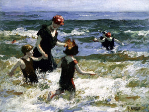  Edward Potthast A Timid Bather - Art Print