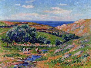  Henri Moret A Valley in Sadaine, the Bay of Douarnenez - Art Print