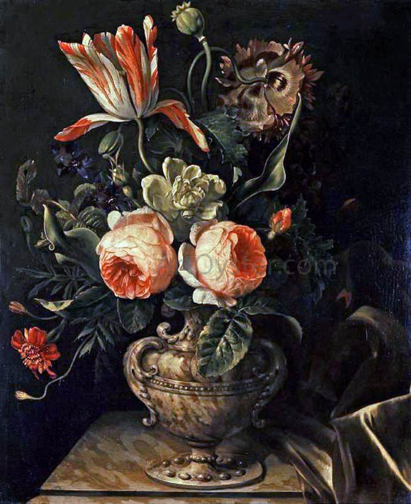  Willem Frederik Van Royen A Vase of Flowers - Art Print