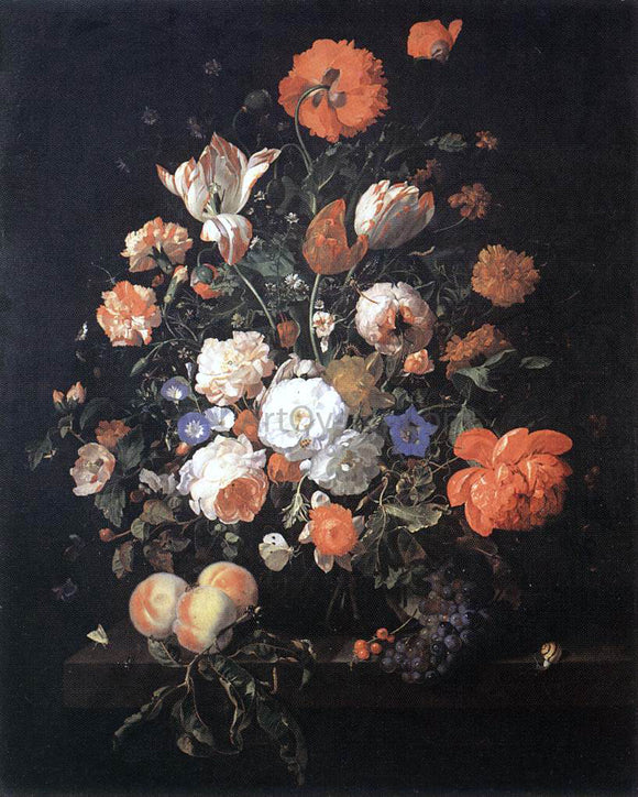  Rachel Ruysch A Vase of Flowers - Art Print
