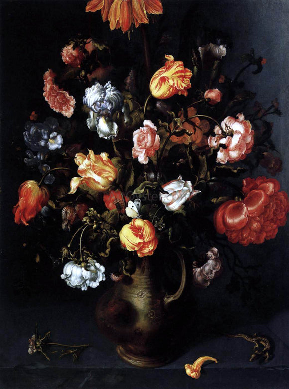  Jacob Woutersz Vosmaer A Vase with Flowers - Art Print