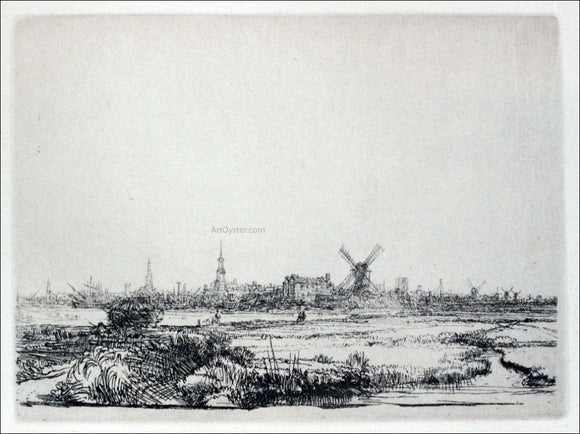  Rembrandt Van Rijn View of Amsterdam - Art Print