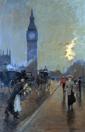  Georges Stein A View of Big Ben, London - Art Print