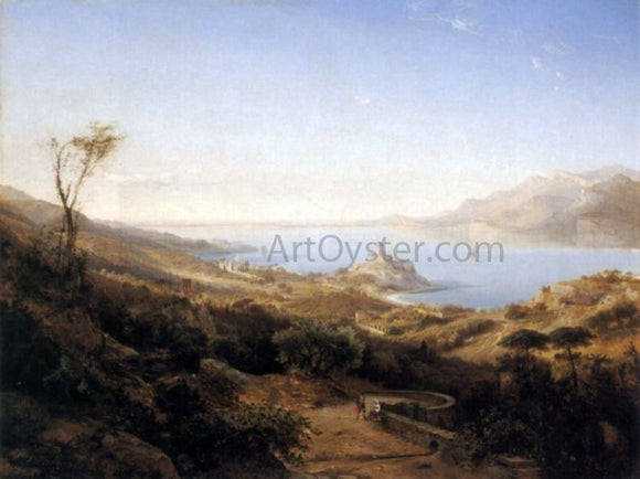  Johann Hermann Carmiencke View of Castello Malcesine, Lake Garda, Italy - Art Print