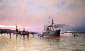  Cornelis Christiaan Dommelshuizen A View Of New York Harbor - Art Print
