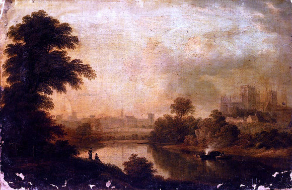  John Glover A View of Ripon Cathedral From Across The River Ure - Art Print