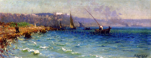  Fausto Zonaro A View of the Bosphorous from the Old Byzantine Walls, Constantinople - Art Print