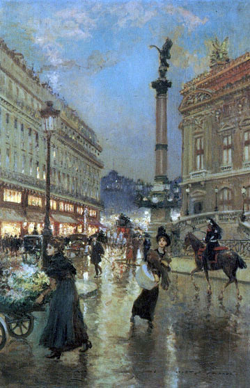  Georges Stein A View of the Opera House, Paris - Art Print