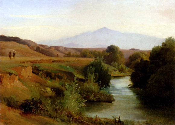  Jean-Baptiste-Adolphe Gibert A View Of The Roman Campagna - Art Print