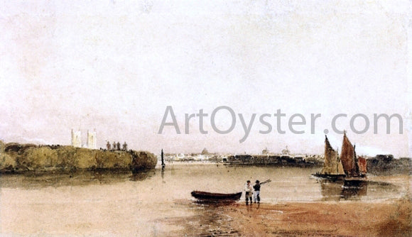  Peter De Wint View of Westminster from Battersea - Art Print