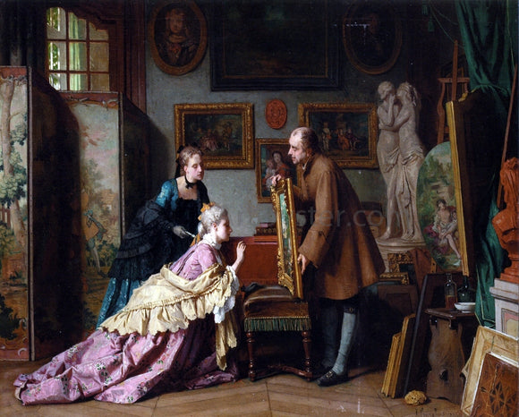  Jean Carolus A Visit to the Studio - Art Print