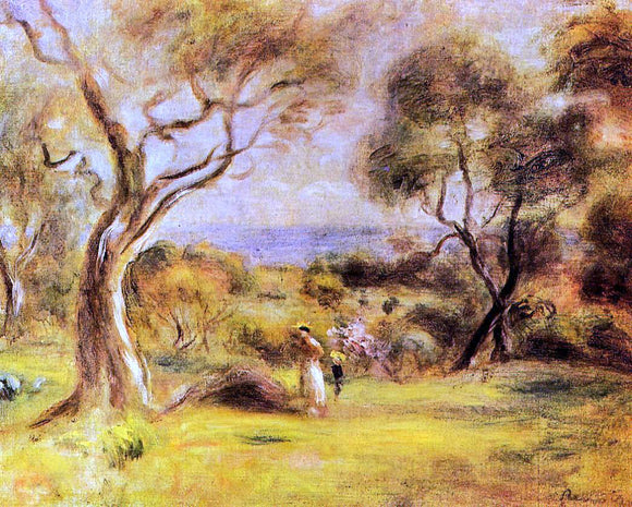  Pierre Auguste Renoir Walk by the Sea - Art Print