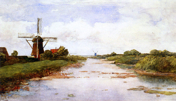  Paul Constantine Gabriel A Windmill Near Abcoude - Art Print