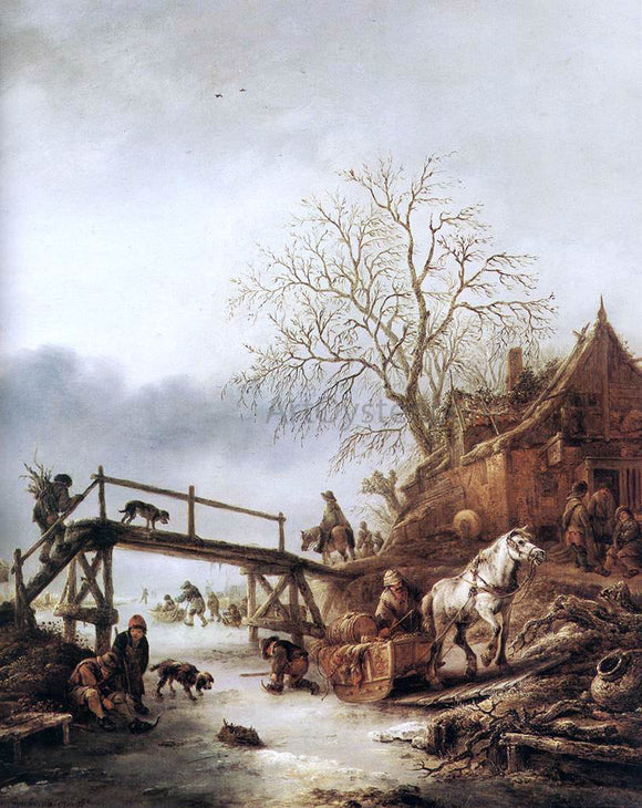  Isaac Van Ostade A Winter Scene - Art Print